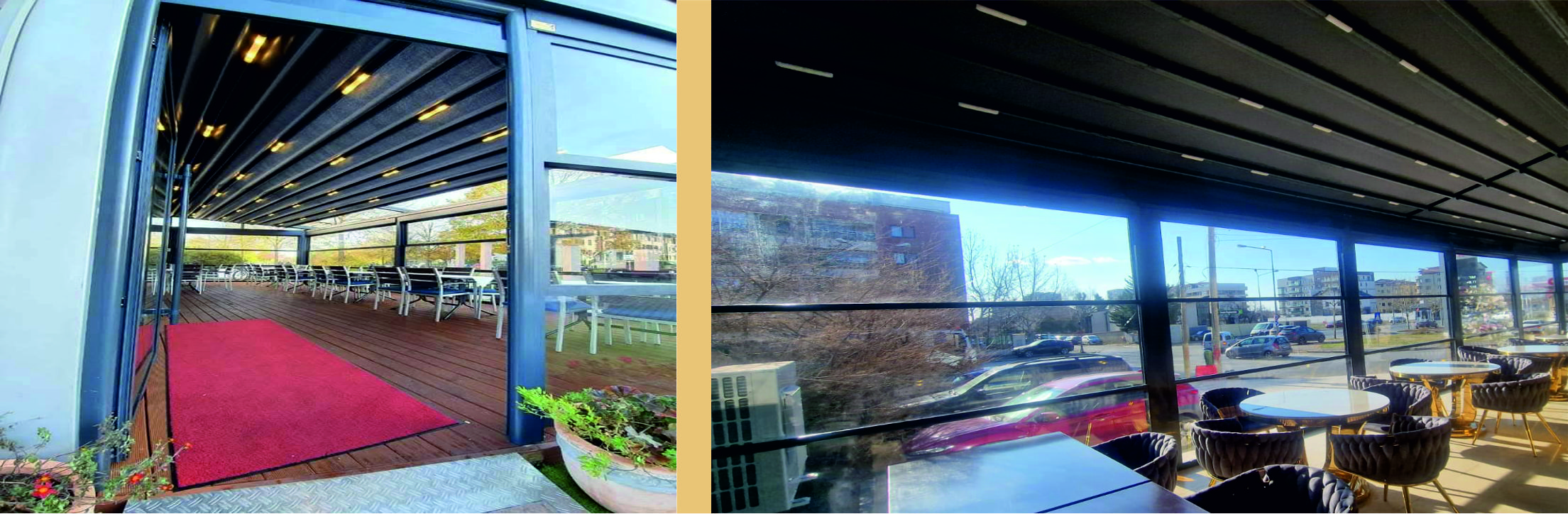 Sistem ghilotină – vedere interior